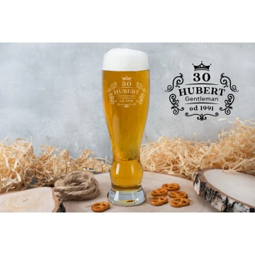 Beer Glass with Engraving - Gentleman - SP015