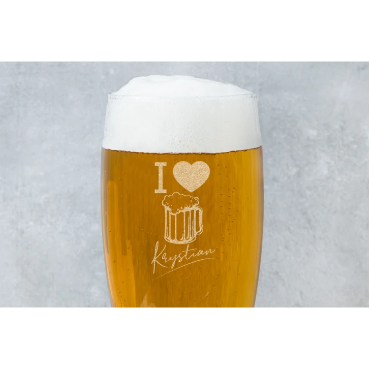 Beer Glass with Engraving - I Love Beer - SP021
