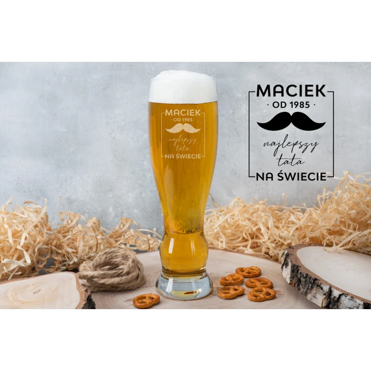Beer Glass with Engraving - Best Dad in the World - SP003