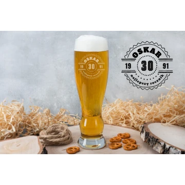 Beer glass with engraving - Best vintage - SP013