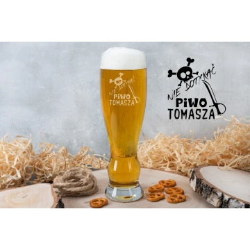 Beer Glass with Engraving - Do Not Touch - SP022