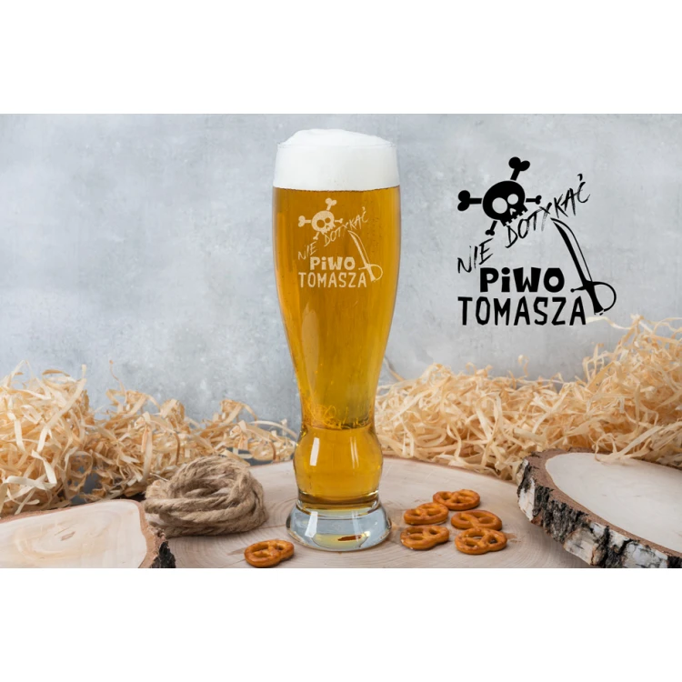 Beer Glass with Engraving - Do Not Touch - SP022