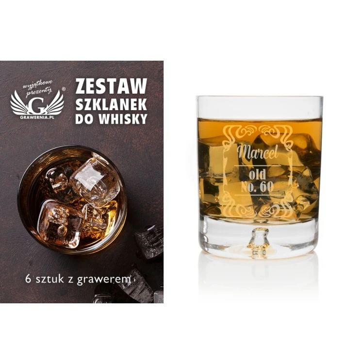 Engraved Whisky Glasses 6 pieces - Lambert - SZK002