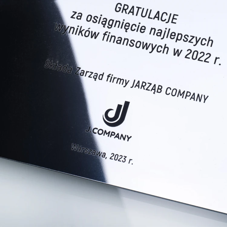 Glass Recognition Diploma - Mirror Laminate Laser Engraved - DSZ054