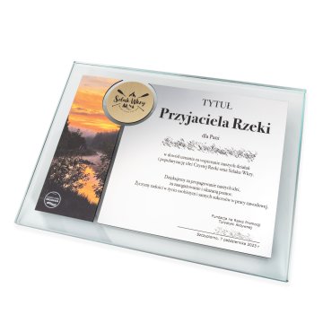 Glass Recognition Certificate - Horizontal - Color UV Print - DUV099