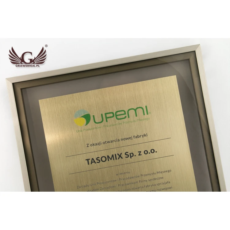 Glass Diploma in Gold Frame - DWR4