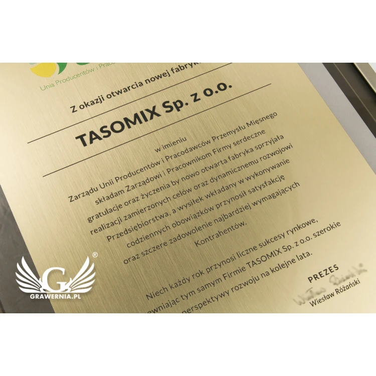 Glass Diploma in Gold Frame - DWR4