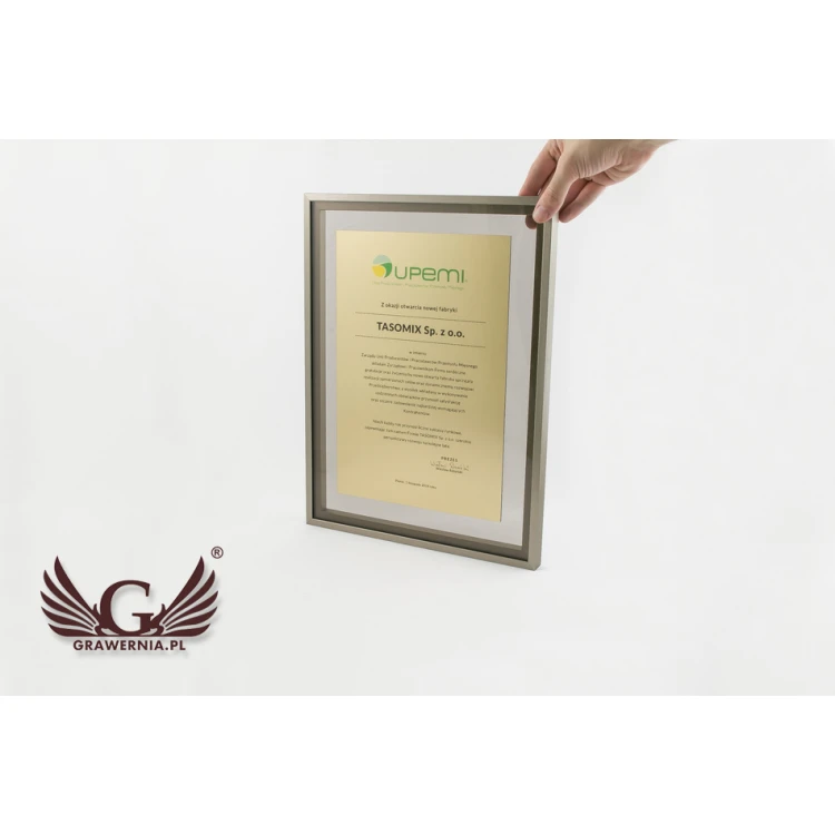 Glass Diploma in Gold Frame - DWR4