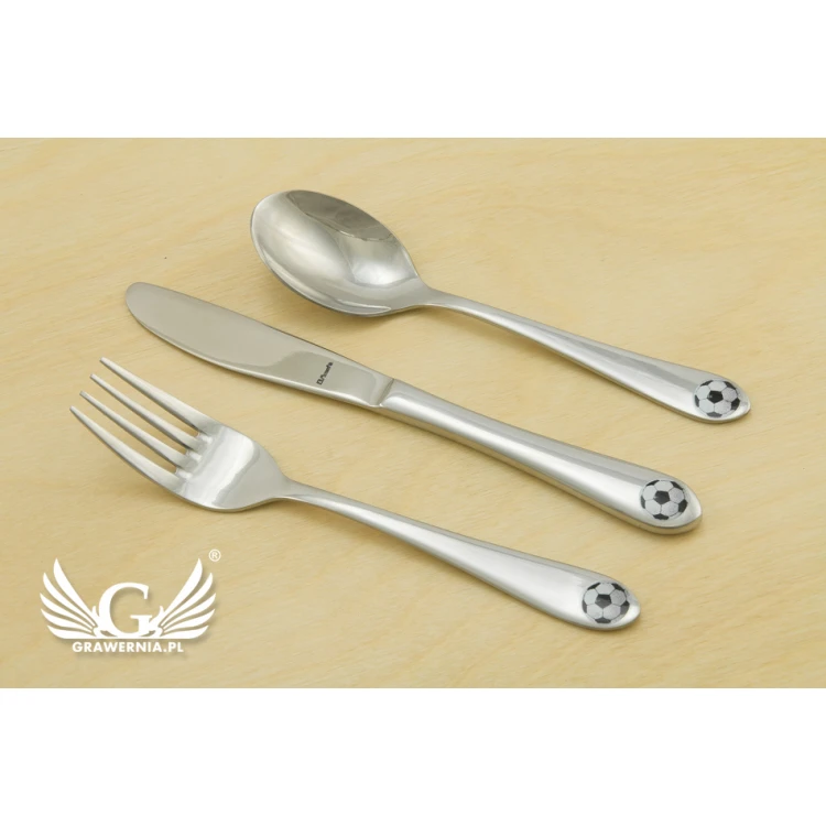 Amefa Footie Cutlery with Engraving - 3-Piece Set for Children - ZSZ013