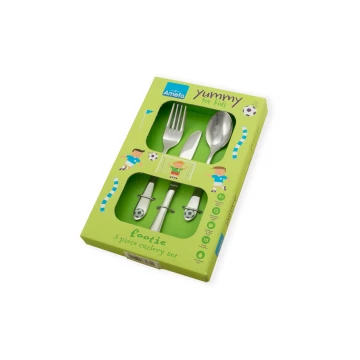 Amefa Footie Cutlery with Engraving - 3-Piece Set for Children - ZSZ013