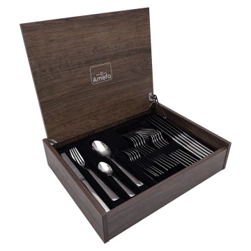 Amefa MODERNO cutlery in wooden case - 24-piece - Wedding gift - ZSZ021