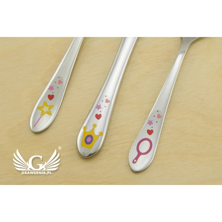 Amefa Princess Cutlery with Engraving - 3-Piece Set for Children - ZSZ012