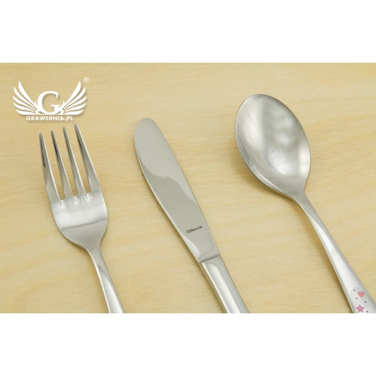 Amefa Princess Cutlery with Engraving - 3-Piece Set for Children - ZSZ012