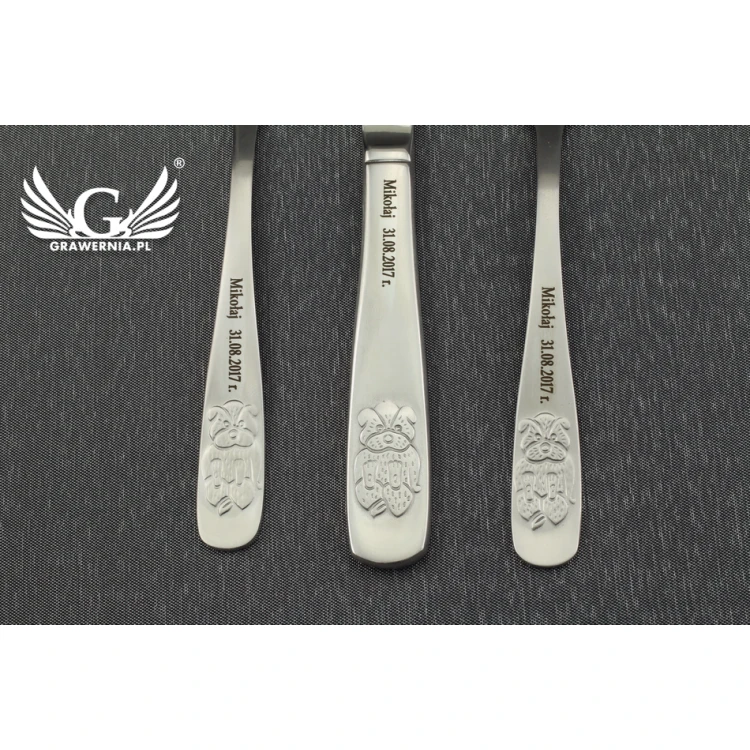 Amefa Teddy Bear Cutlery with any engraving - Exclusive 3-piece set for children - ZSZ010