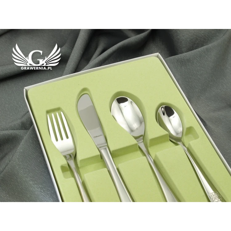 Amefa Teddy Bear Cutlery with Any Engraving - Exclusive 4-Piece Set for Children - ZSZ003