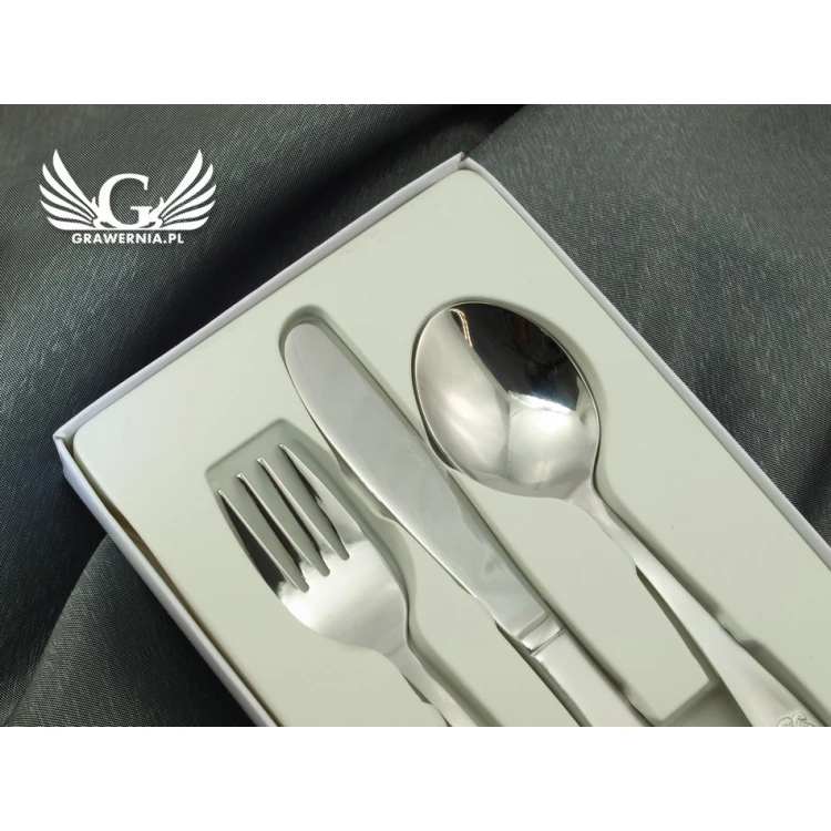 Amefa Teddy Bear Cutlery with any engraving - Exclusive 3-piece set for children - ZSZ010