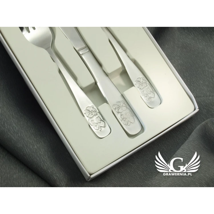 Amefa Teddy Bear Cutlery with any engraving - Exclusive 3-piece set for children - ZSZ010