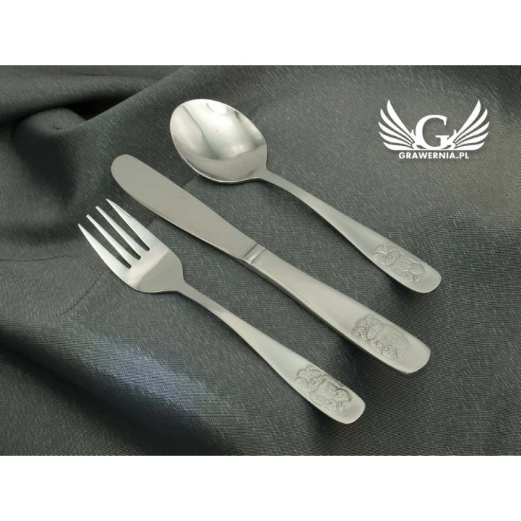 Amefa Teddy Bear Cutlery with any engraving - Exclusive 3-piece set for children - ZSZ010