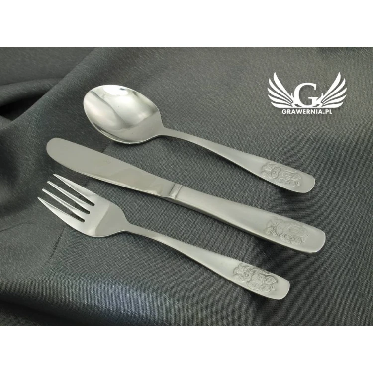 Amefa Teddy Bear Cutlery with any engraving - Exclusive 3-piece set for children - ZSZ010