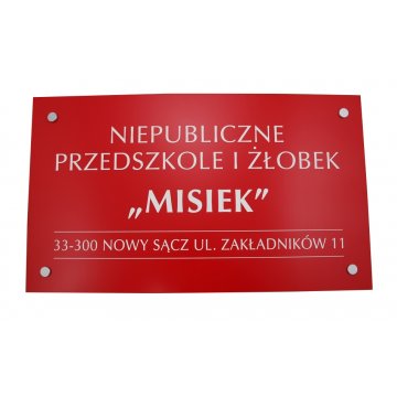 PLAQUE FOR KINDERGARTEN - SZ019 - size 600x350mm