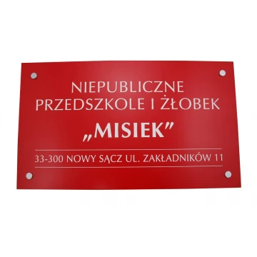PLAQUE FOR KINDERGARTEN - SZ019 - size 600x350mm