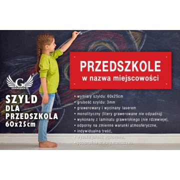 Nameplate for Kindergarten - SZ101 - size 600x250mm