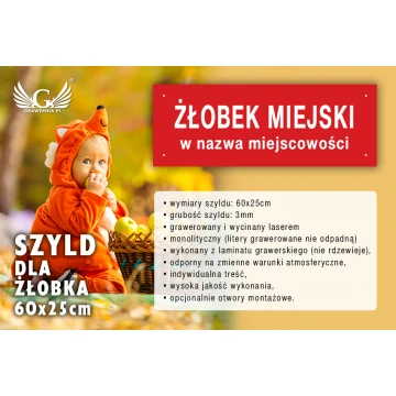 Nameplate for Nursery - SZ099 - size 600x250mm