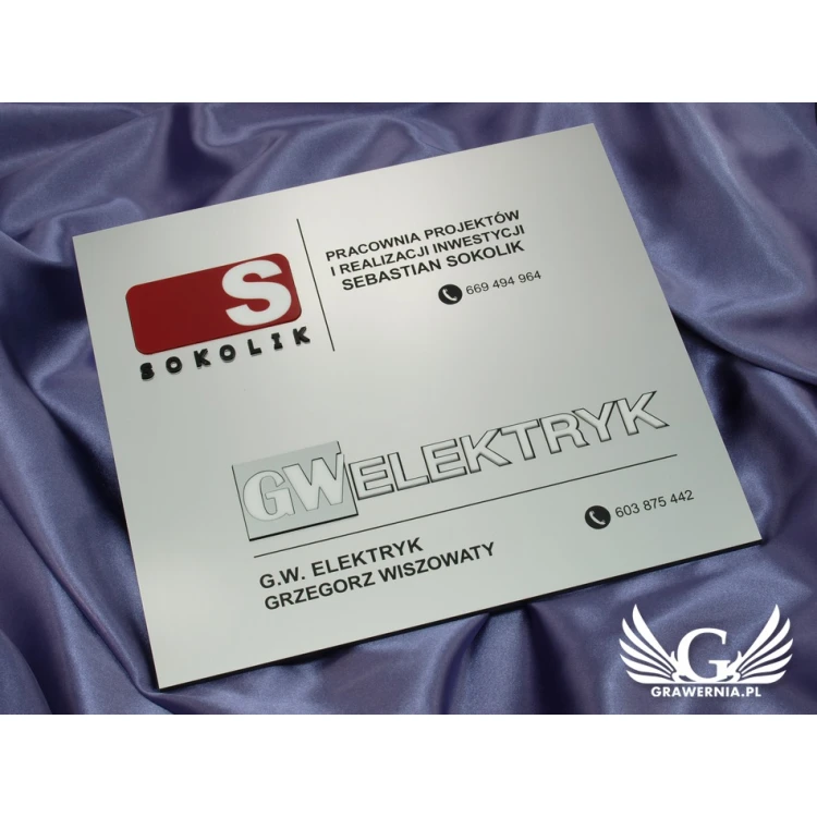 Plaque - Two Convex Logos - SZ043 - Size 275x250mm