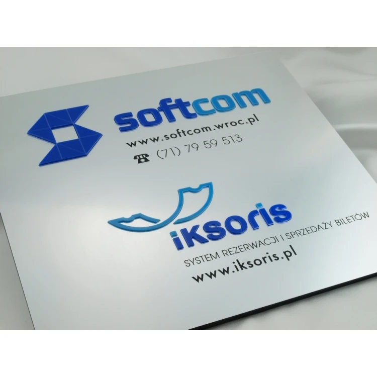 Plaque - Two Convex Logos - SZ043 - Size 275x250mm