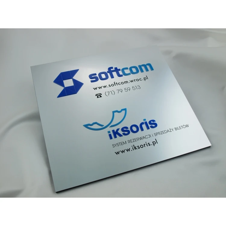 Plaque - Two Convex Logos - SZ043 - Size 275x250mm