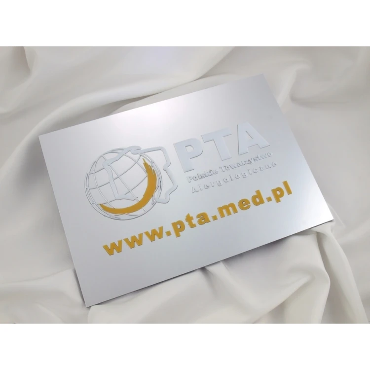 COMPANY SIGN 100% convexity - silver - SZ055 - A4 size 297x210mm