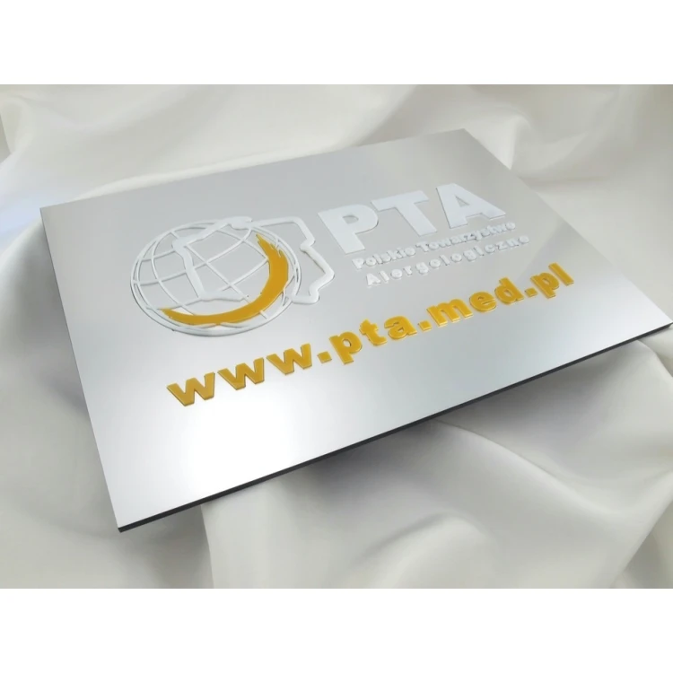 COMPANY SIGN 100% convexity - silver - SZ055 - A4 size 297x210mm