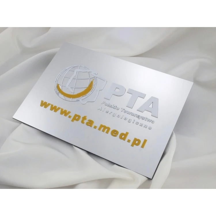 COMPANY SIGN 100% convexity - silver - SZ055 - A4 size 297x210mm