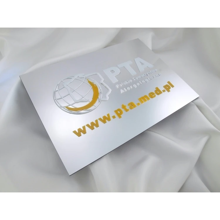 COMPANY SIGN 100% convexity - silver - SZ055 - A4 size 297x210mm