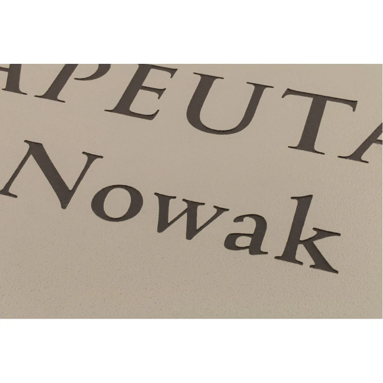 Company Sign - Cappuccino - textures - size 420x297mm - engraving and UV print - SZ143
