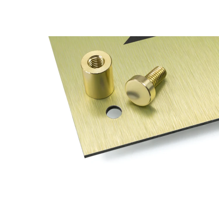 Company Sign - Brushed Gold Dibond 3mm - UV Print - Size 420x297mm (A3) - SZUV018