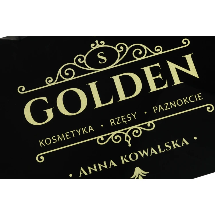 Company Sign - Brushed Gold Dibond 3mm and Acrylic - UV Print - Size 420x297mm (A3) - SZUV019