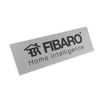 Company Sign - Silver Engraving Laminate Matte Exterior - SZ080 - Size 275x90mm