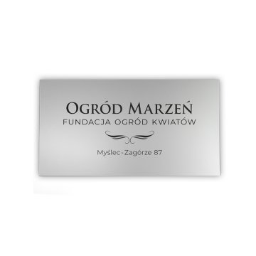 Company Sign - Silver Matte Engraving Laminate - Size 800x440mm - SZ115