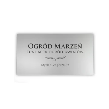 Company Sign - Silver Matte Engraving Laminate - Size 800x440mm - SZ115