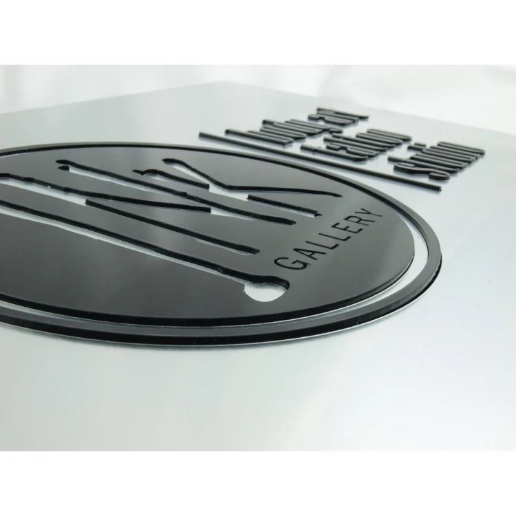 COMPANY SIGN with EMBOSSED LOGO - silver - SZ062 - dimensions 297x210mm (A4)