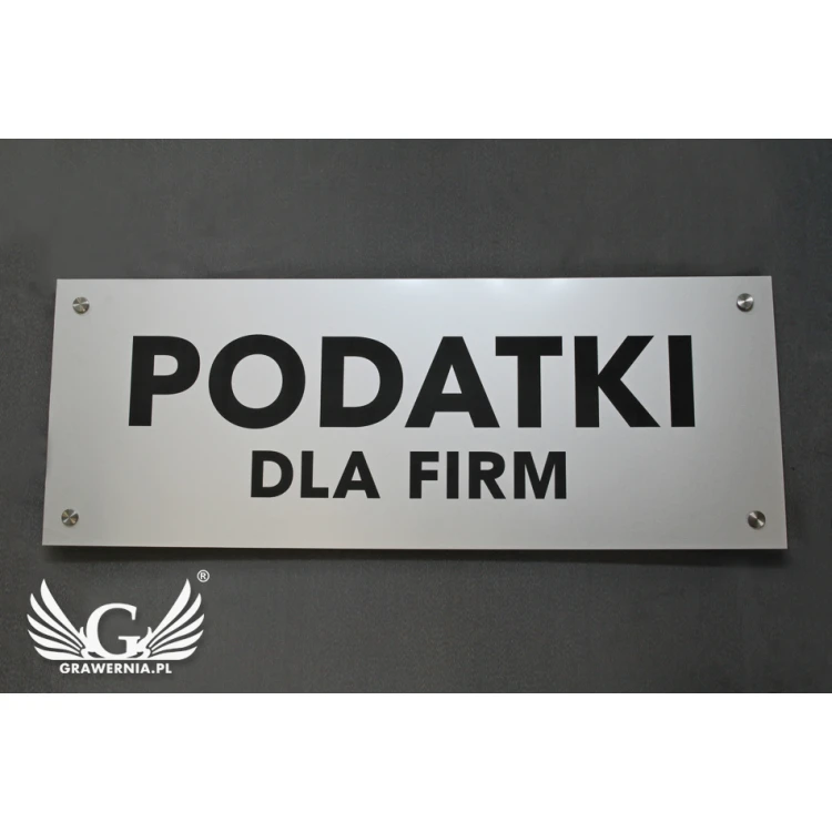 Company Sign - Silver External Engraving Laminate - SZ111 - Size 800x300mm