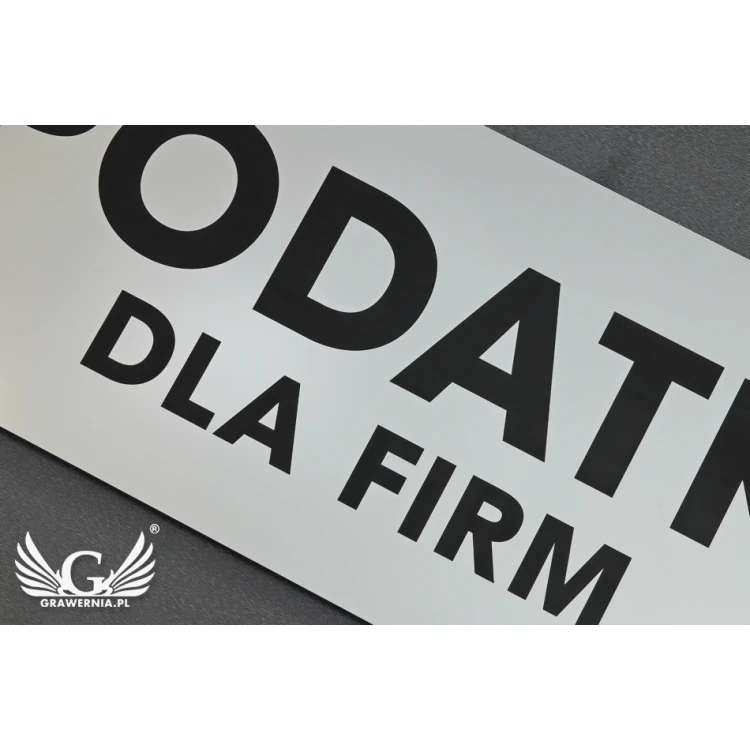 Company Sign - Silver External Engraving Laminate - SZ111 - Size 800x300mm