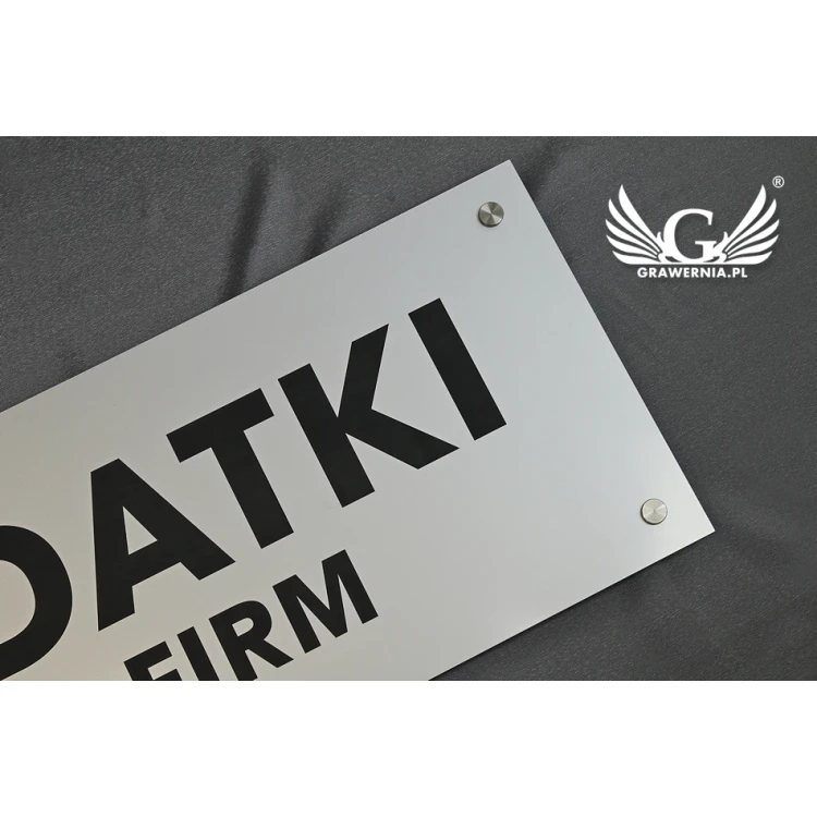 Company Sign - Silver External Engraving Laminate - SZ111 - Size 800x300mm