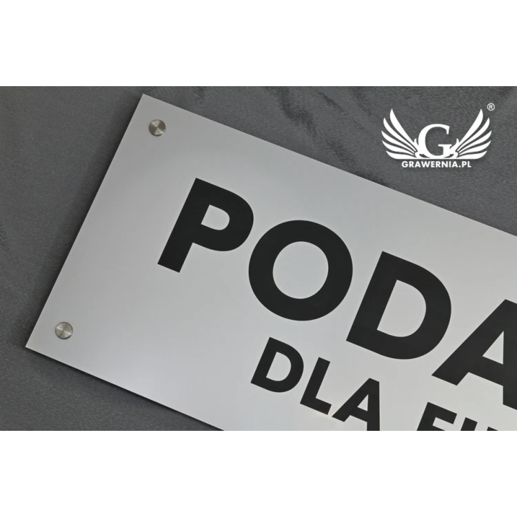 Company Sign - Silver External Engraving Laminate - SZ111 - Size 800x300mm
