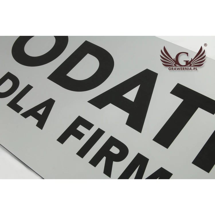 Company Sign - Silver External Engraving Laminate - SZ111 - Size 800x300mm