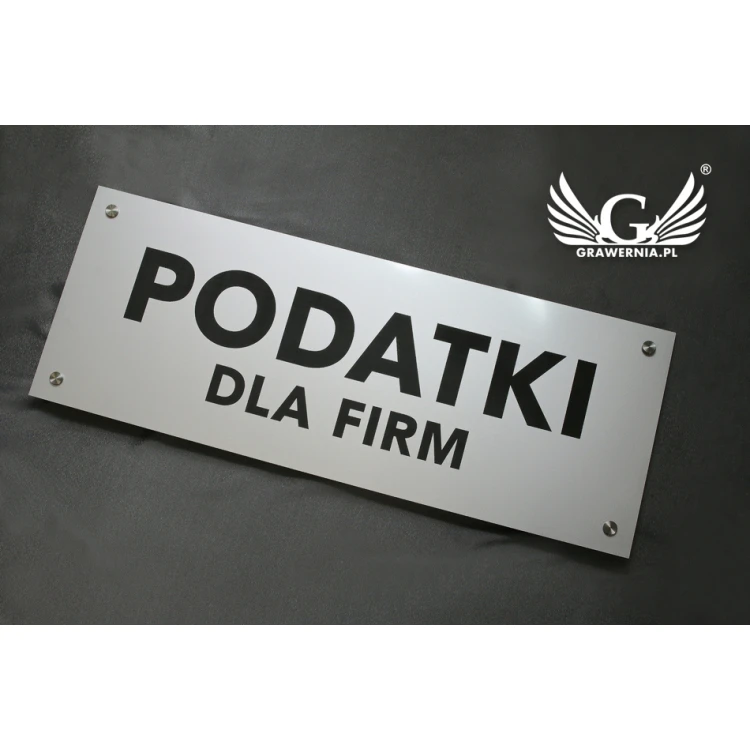 Company Sign - Silver External Engraving Laminate - SZ111 - Size 800x300mm