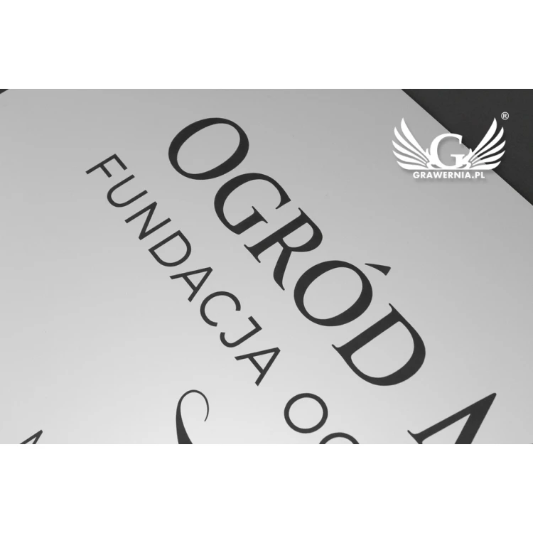 Company Sign - Silver Matte Engraving Laminate - Size 800x440mm - SZ115