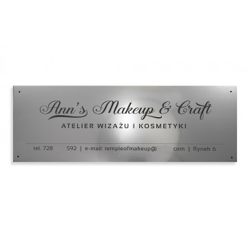 Company Sign - Silver External Engraving Laminate 3mm thick - Dimensions 800x280mm - SZ122