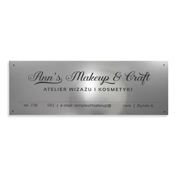 Company Sign - Silver External Engraving Laminate 3mm thick - Dimensions 800x280mm - SZ122